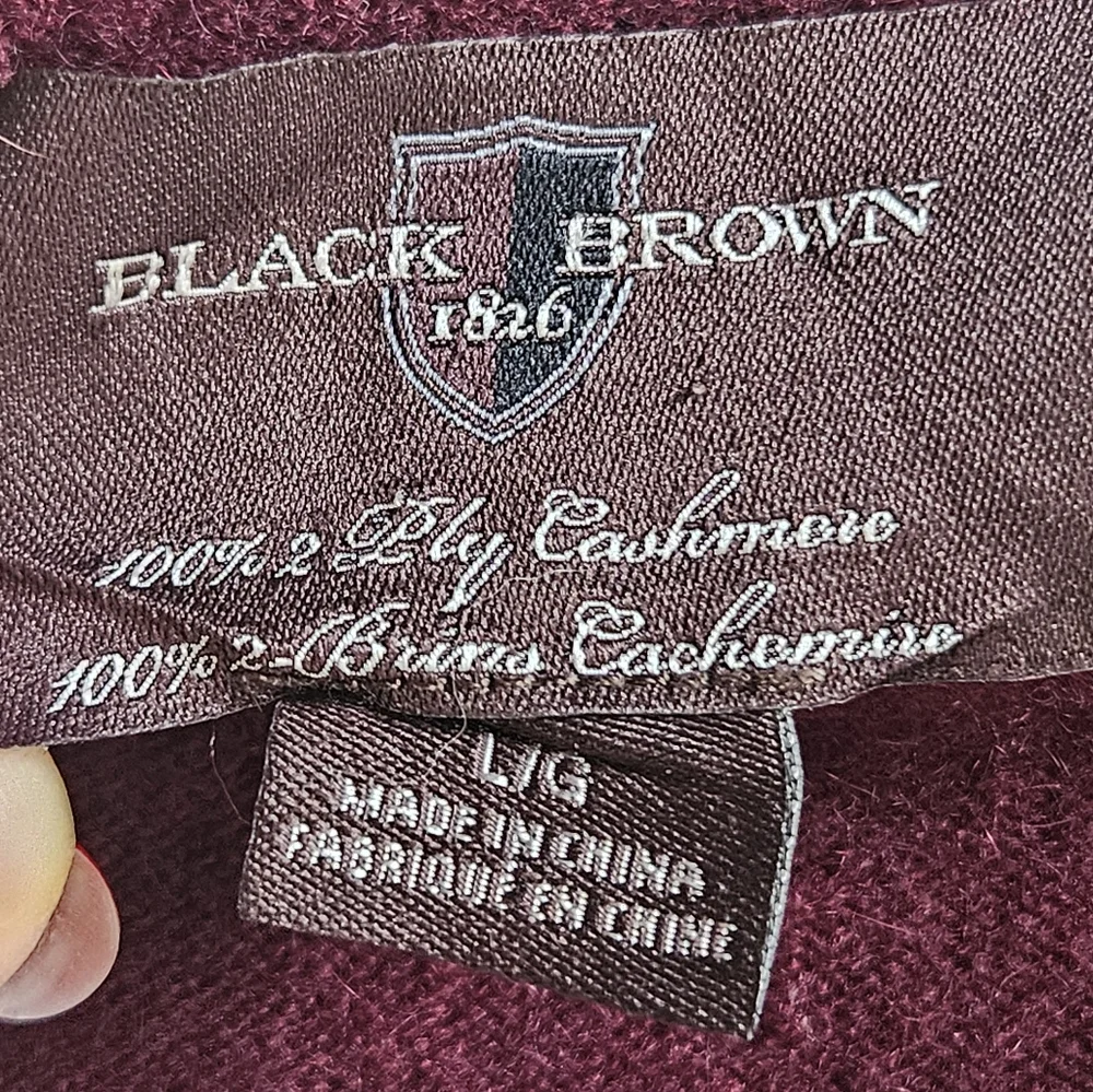 Black Brown 100% Cashmere Pullover Sweater in Men's L - Picture 6 of 16